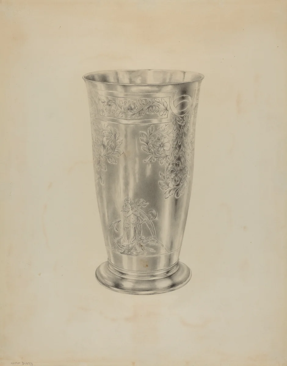 Silver Communion Beaker by Hester Duany, index of american design, 1938