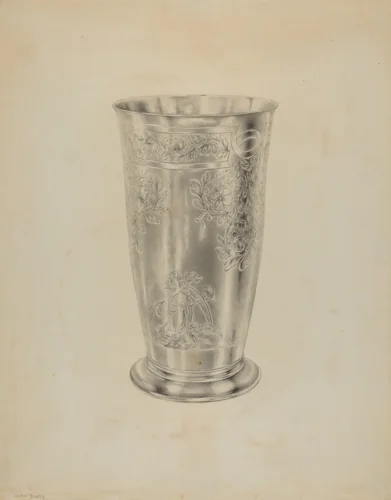 Silver Communion Beaker by Hester Duany, index of american design, 1938