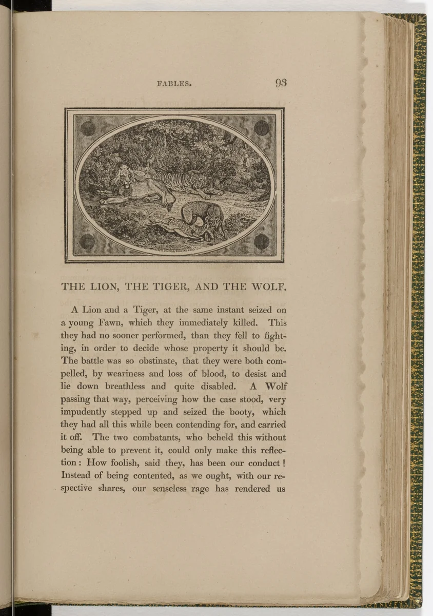 Headpiece (page 93) from The Fables of Aesop by Thomas Bewick, illustrated book, 1818