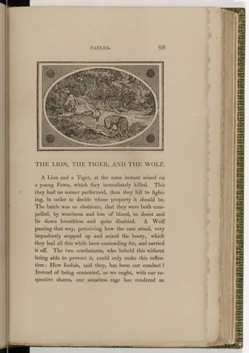 Headpiece (page 93) from The Fables of Aesop by Thomas Bewick, illustrated book, 1818