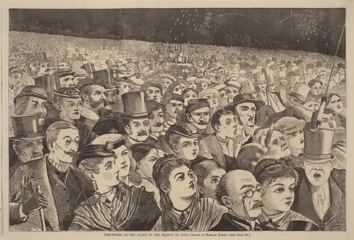 Fire Works on the Night of the Fourth of July by Winslow Homer, print, 1868