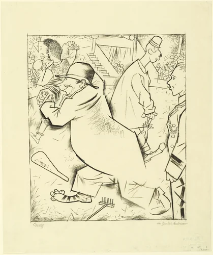 At the Cirque Medrano (Im Zirkus Medrano) by George Grosz, drawing, 1924