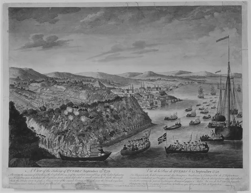 A View of the Taking of Quebec, September 13, 1759 by Bowles & Carver, print, 1760-1793