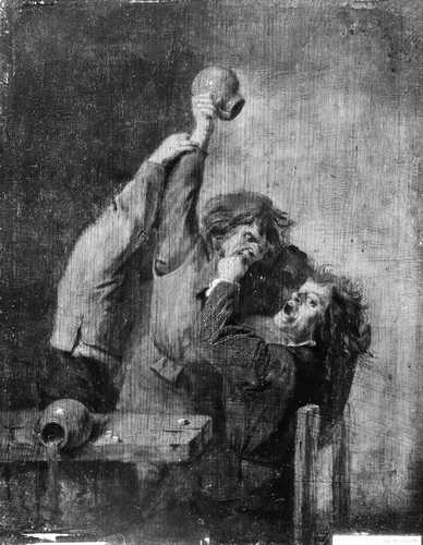 The Brawl by Adriaen Brouwer, painting, 1600-1699