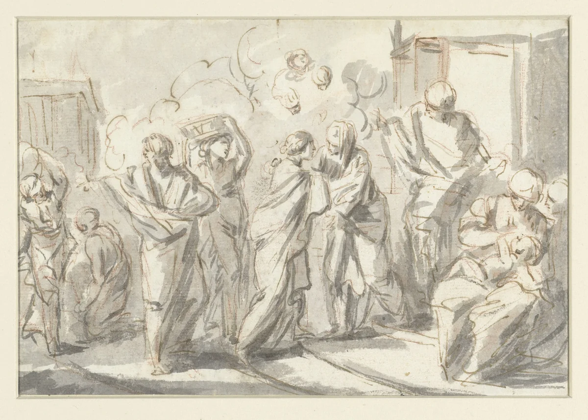 Visitatie by anonymous, drawing, 1700-1800