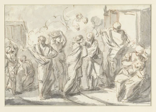 Visitatie by anonymous, drawing, 1700-1800