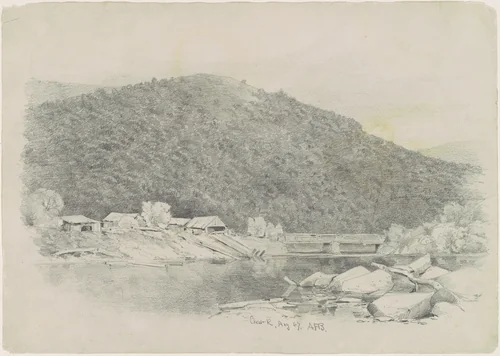 Cheat River by Andrew Fisher Bunner, drawing, 1867