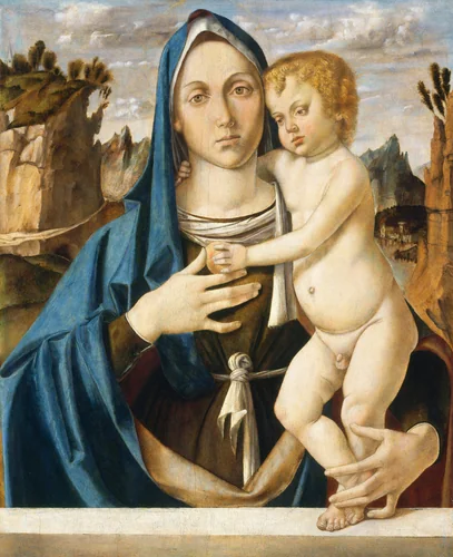 Madonna and Child by Bartolomeo Montagna, painting, 1490