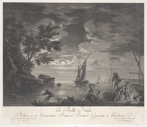 The Beautiful Night by Joseph Vernet, print, 1745-1785