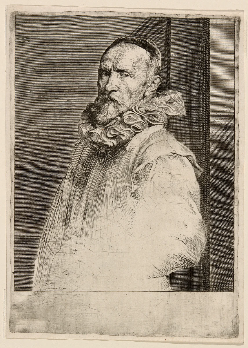 Jan de Wael by Anthony van Dyck, print, 1630-1633