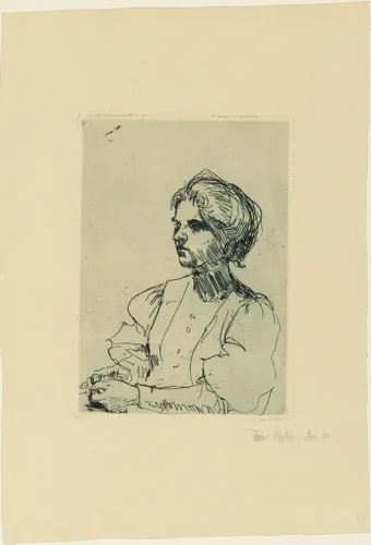 Girl (Mädchen) by Emil Nolde, print, 1906