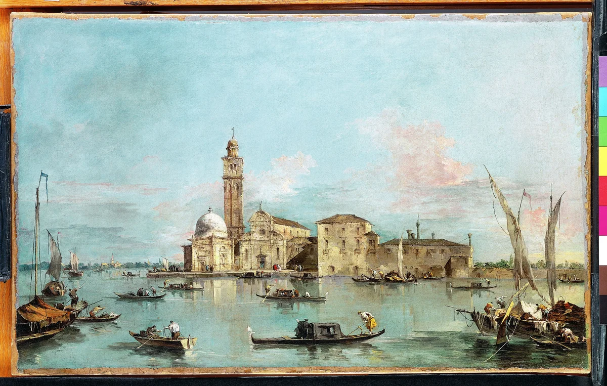 The Island of San Michele, Venice by Francesco Guardi, painting, 1770-1779