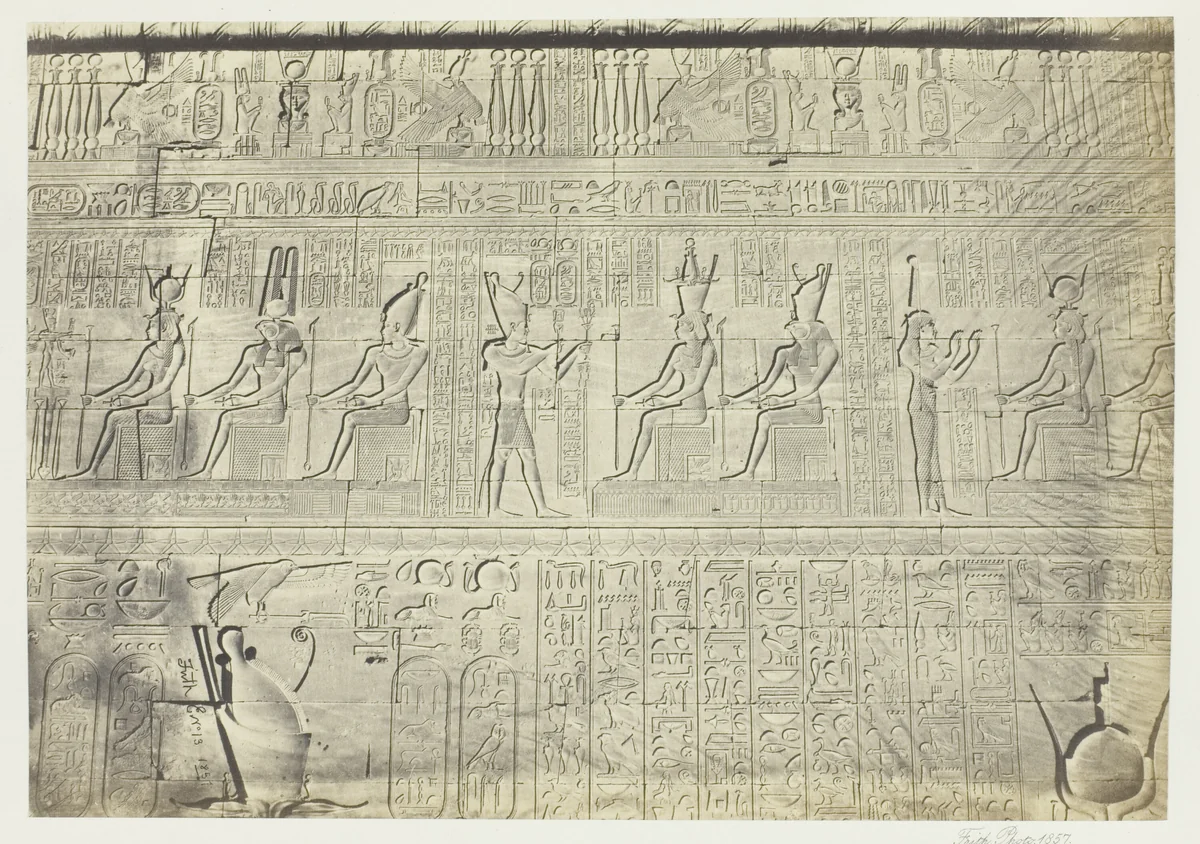 Sculptures from the Outer Wall, Dendera by Francis Frith, photograph, 1857