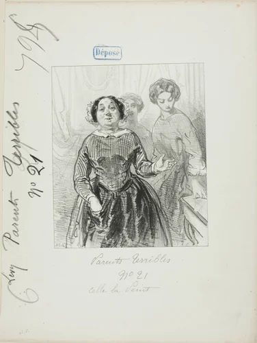 Les-Parents-Terribles series: This one paints... by Paul Gavarni, print, 1852