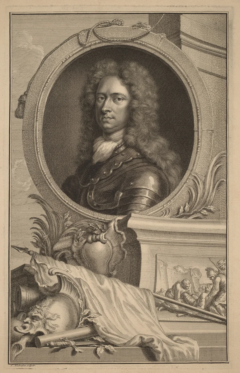 Portrait of a Gentleman by Jacobus Houbraken, print, 1698-1780