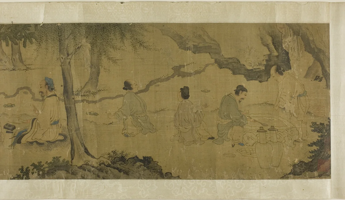 The Orchid Pavilion Gathering by Artist Unknown, drawing, 1801-1900