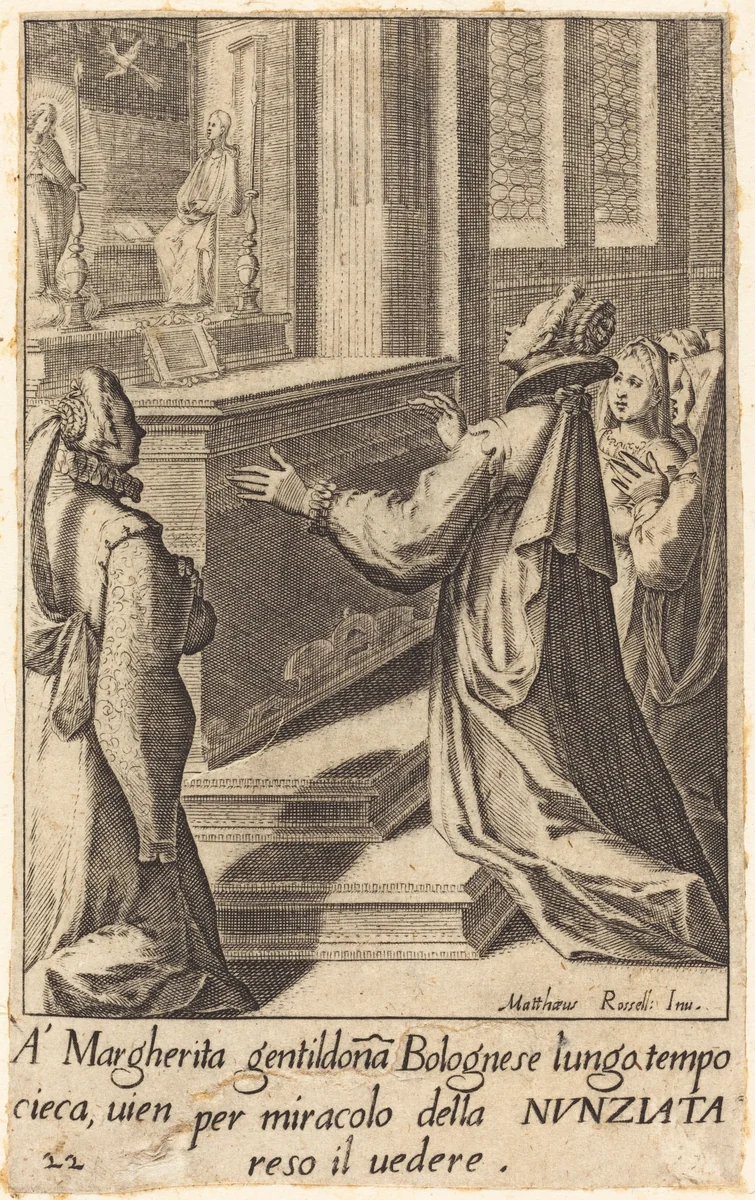 Margherita by Jacques Callot; Matteo Rosselli, print, 1619