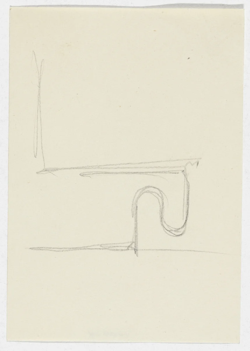 Lounge Chair without Arms (Elevation sketch) by Ludwig Mies van der Rohe, mies van der rohe archive, 1926