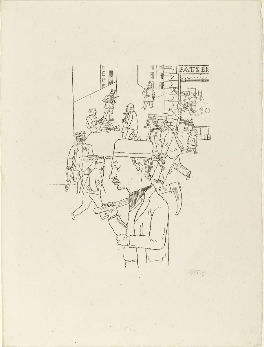 Pay Day from In the Shadows (Im Schatten) by George Grosz, print, 1920