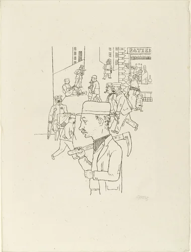 Pay Day from In the Shadows (Im Schatten) by George Grosz, print, 1920