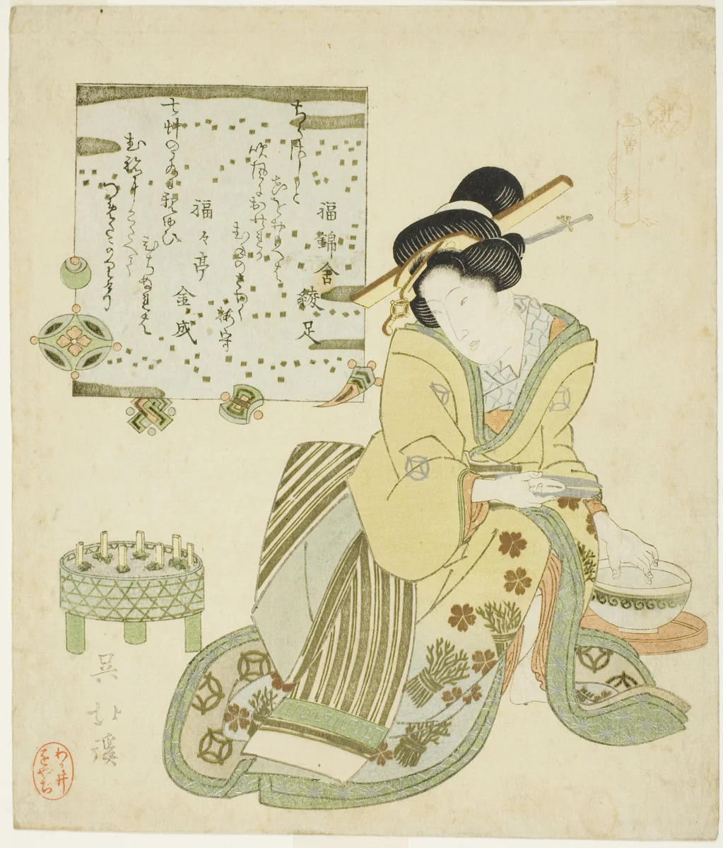 Zeng Shen (Jp: So Shin), from the series "Twenty-four Paragons of Filial Piety (Nijushiko)" by Totoya Hokkei (魚屋北渓), print, 1820-1830