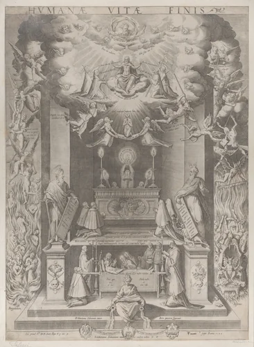 Allegory of the end of man's life by Bernardino Passeri, print, 1589