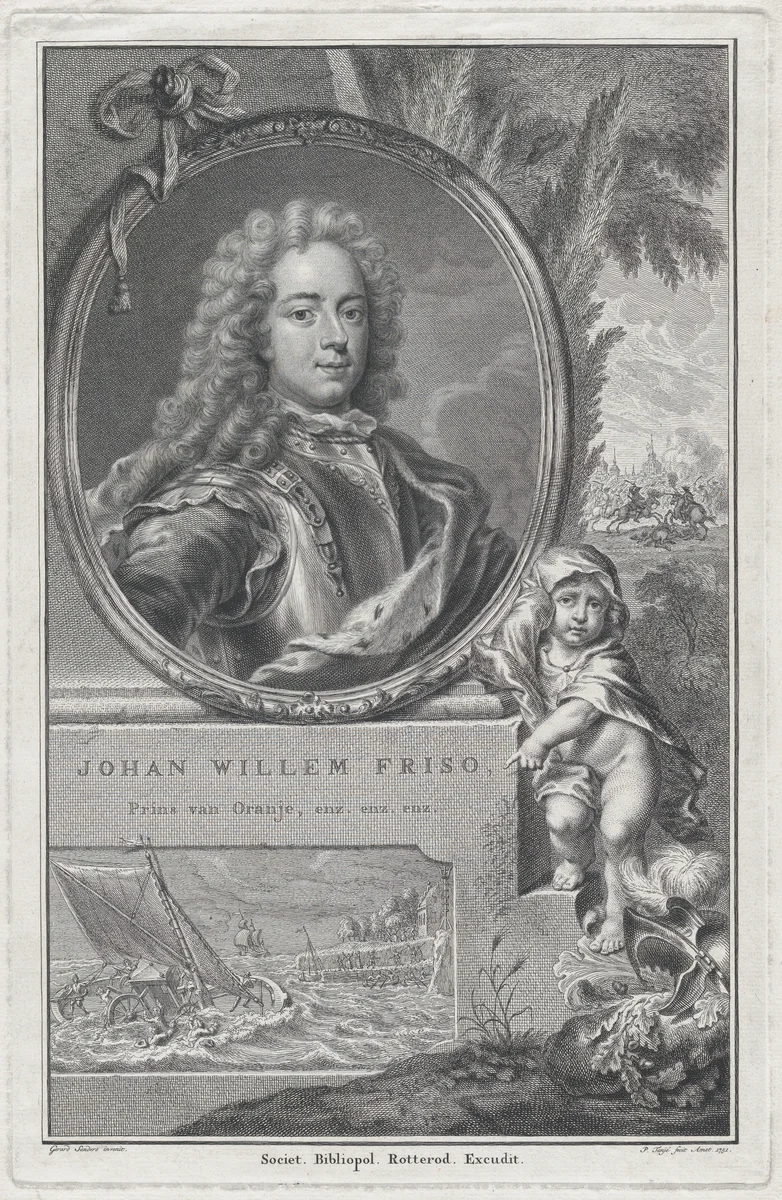 Johan Willem Friso, Prince of Orange-Nassau by Pieter Tanjé, print, 1751