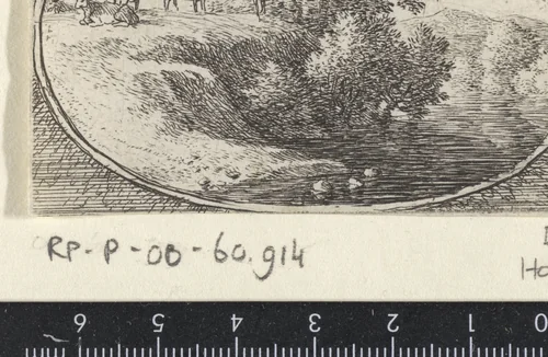 Landschap met een kudde koeien by Herman van Swanevelt, print, 1650-1655