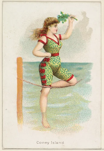 Coney Island, from the Beautiful Bathers series (N192) issued by Wm. S. Kimball & Co. by William S. Kimball & Company, print, 1889