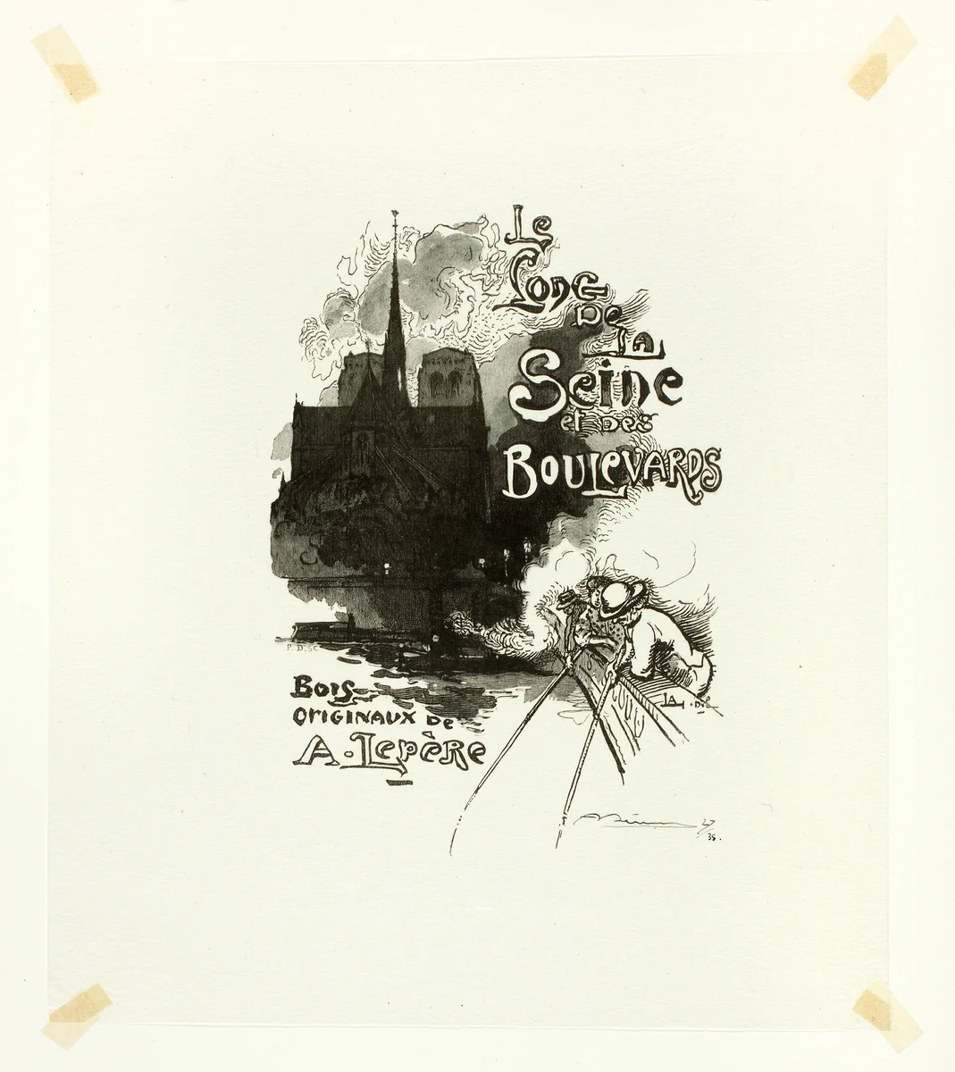 Frontispiece to Le Long de la Seine et des Boulevards by Pierre Desmoulins, print, 1910
