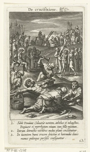 Kruisiging by Boëtius Adamsz. Bolswert, print, 1590-1622