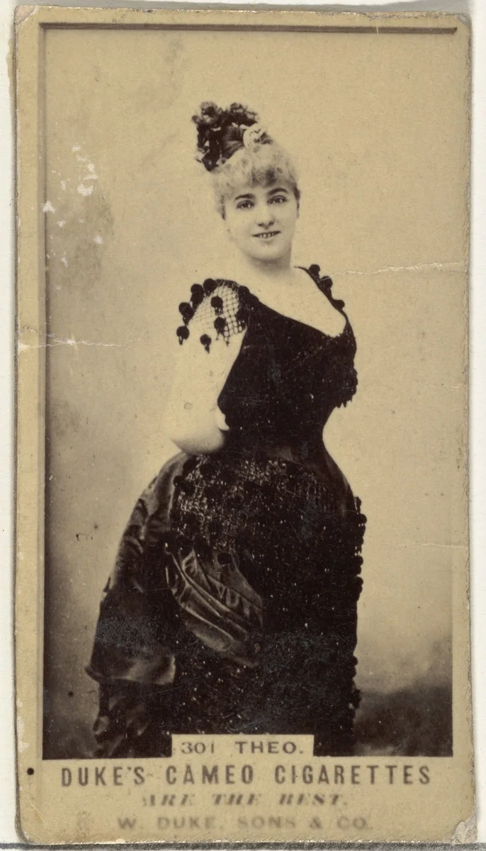 Card Number 301, Theo, from the Actors and Actresses series (N145-5) issued by Duke Sons & Co. to promote Cameo Cigarettes by W. Duke, Sons & Co., photograph, 1880-1889