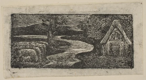 Sabrina's Silvery Flood, from Thornton's "Pastorals of Virgil" by William Blake, print, 1821