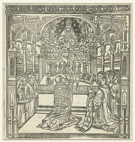Mis van Gregorius by anonymous, print, 1481-1531
