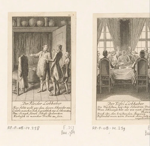 Modeliefhebber by Daniel Nikolaus Chodowiecki, print, 1780