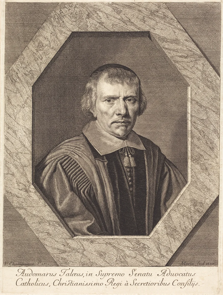 Omer Talon by Jean Morin; Philippe de Champaigne, print, 1600-1650