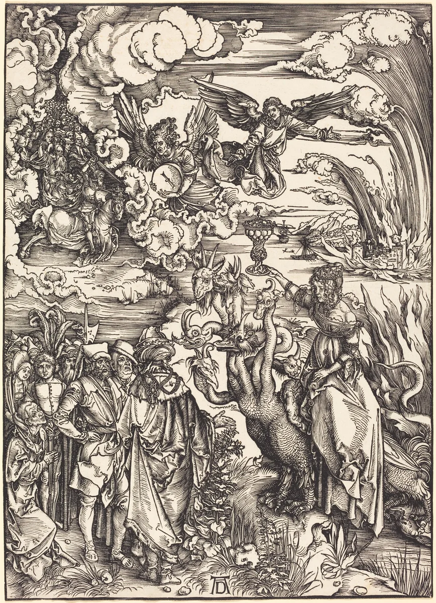 The Babylonian Whore by Albrecht Dürer, print, 1496-1498
