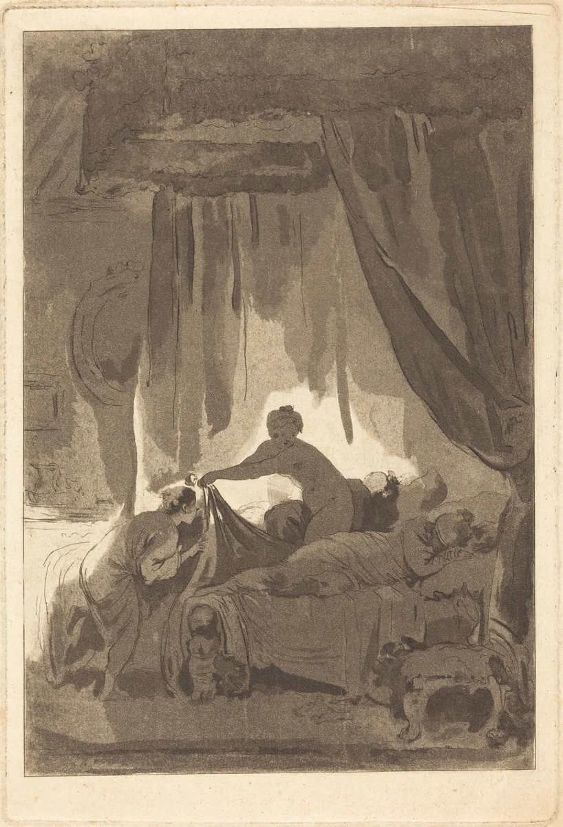 Joconde by Jean Honoré Fragonard, print, 1761-1771