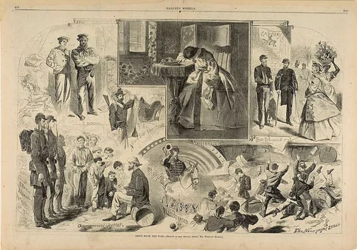 News from the War by Winslow Homer, print, 1862