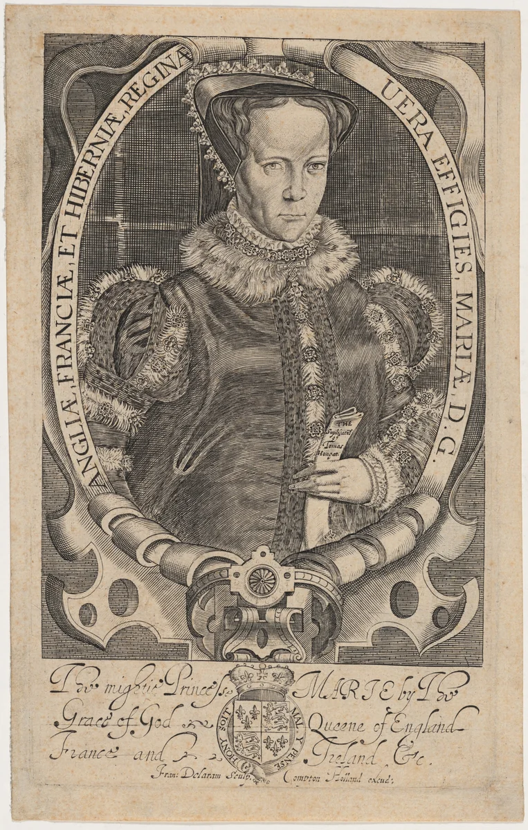 Mariae, D.G. Angliae, Franciae et Hiberniam Reginae (Mary I) by Francis Delaram, print, 1590-1627