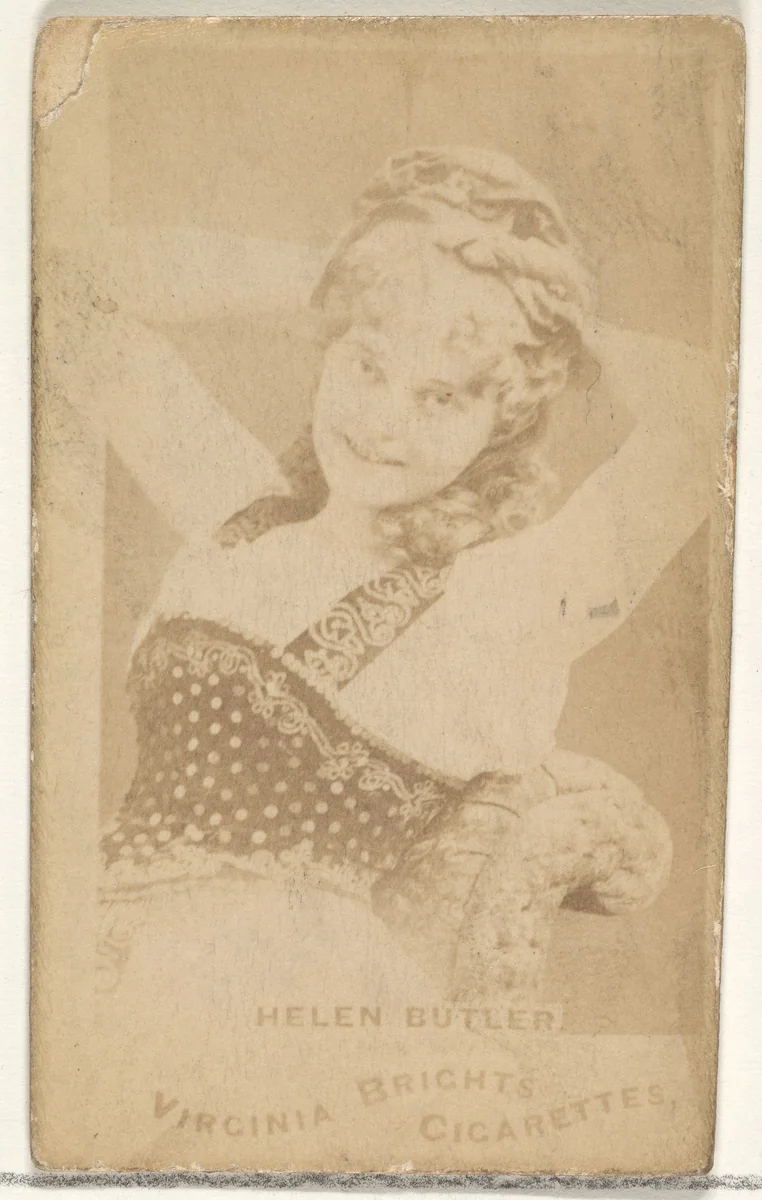 Helen Butler, from the Actors and Actresses series (N45, Type 1) for Virginia Brights Cigarettes by Allen & Ginter, photograph, 1885-1891