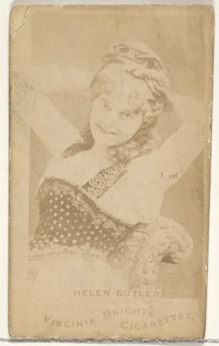 Helen Butler, from the Actors and Actresses series (N45, Type 1) for Virginia Brights Cigarettes by Allen & Ginter, photograph, 1885-1891