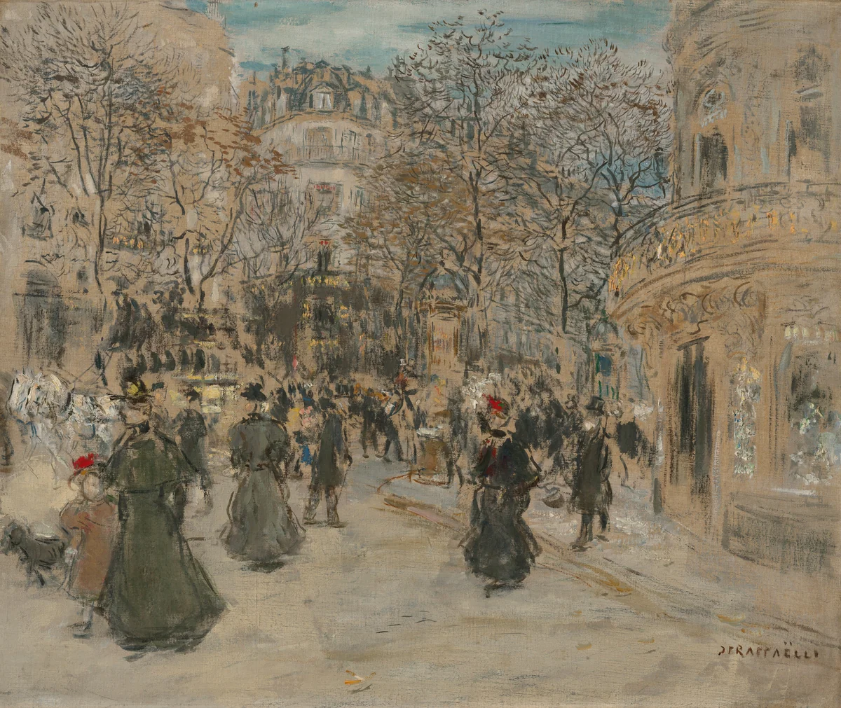 The Boulevard by Jean François Raffaëlli, painting, 1900-1905
