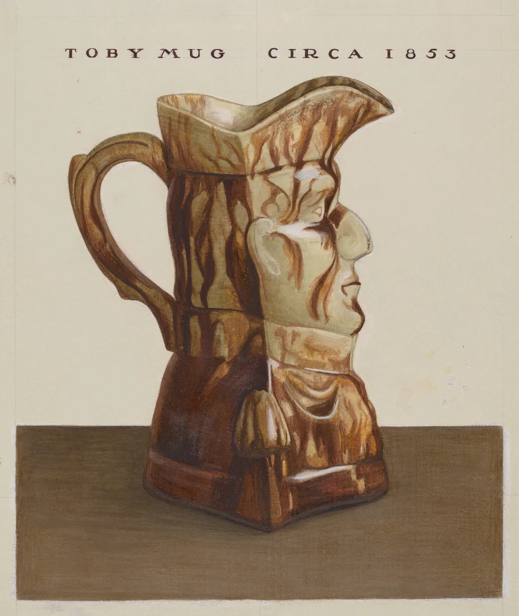 Toby Mug by Cleo Lovett, index of american design, 1937