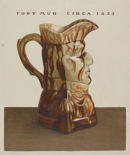Toby Mug by Cleo Lovett, index of american design, 1937