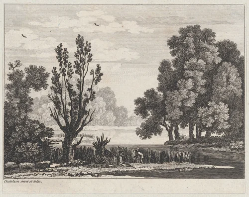 Landscape by Jean Baptiste Claude Chatelain, print, 1725-1763