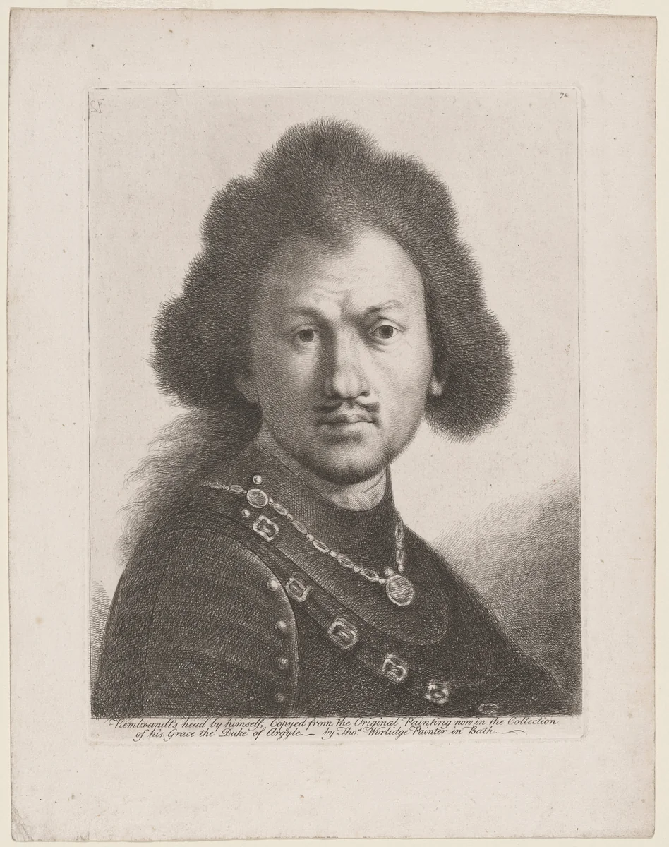 Rembrandt's Head by Himself by Thomas Worlidge
Rembrandt van Rijn, print, 1758