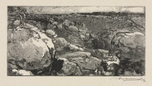 Fontainebleau Forest: The Cirque of Long-Rocher by Auguste Louis Lepère, print, 1888