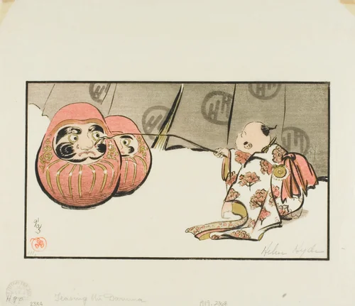 Teasing the Daruma by Helen Hyde, print, 1905