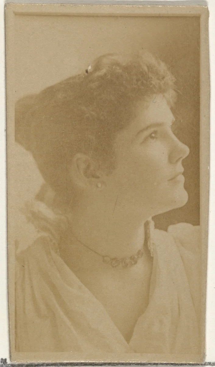 [Actress in profile], from the Actors and Actresses series (N145-8) issued by Duke Sons & Co. to promote Duke Cigarettes by W. Duke, Sons & Co., photograph, 1890-1895